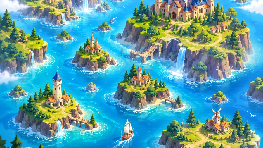 Archipel d iles a explorer vu du ciel