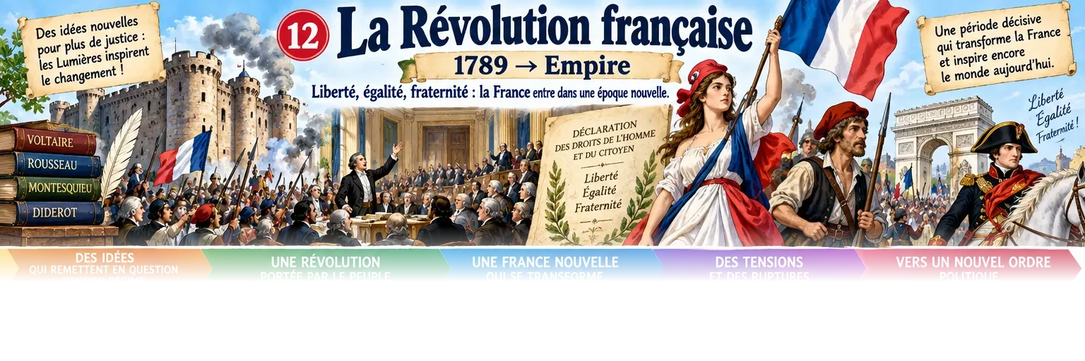 Aperçu partiel de la Révolution française, estompé avant les repères