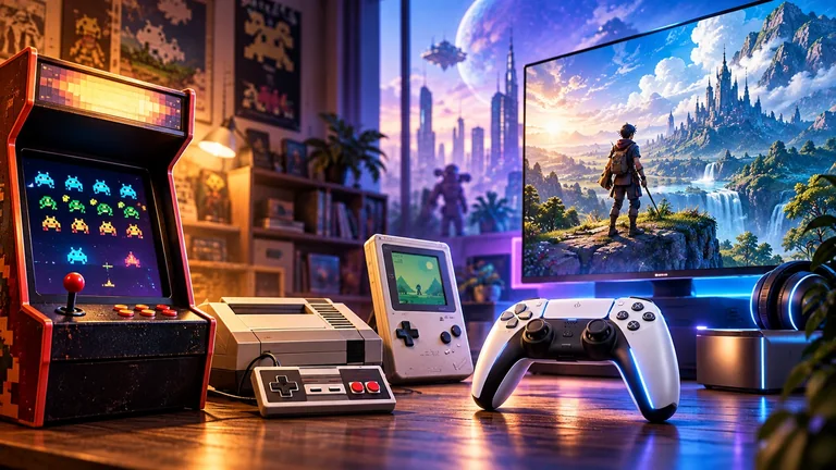 Illustration : L’histoire des jeux vidéo