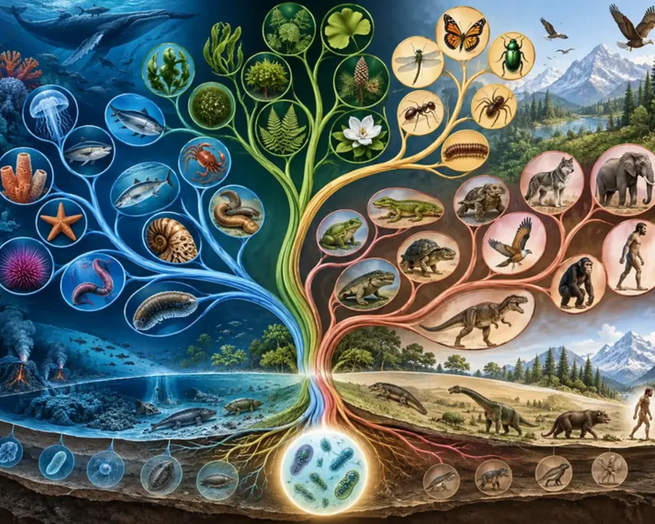 Illustration du parcours « Diversification du vivant et évolution »