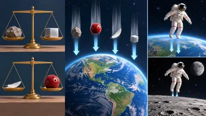Illustration du parcours « Gravitation, poids et masse »