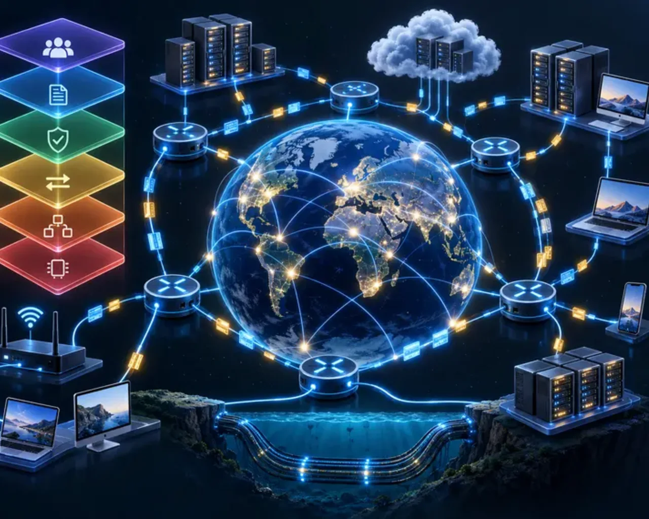 Illustration du parcours « Architecture et protocoles d’Internet »