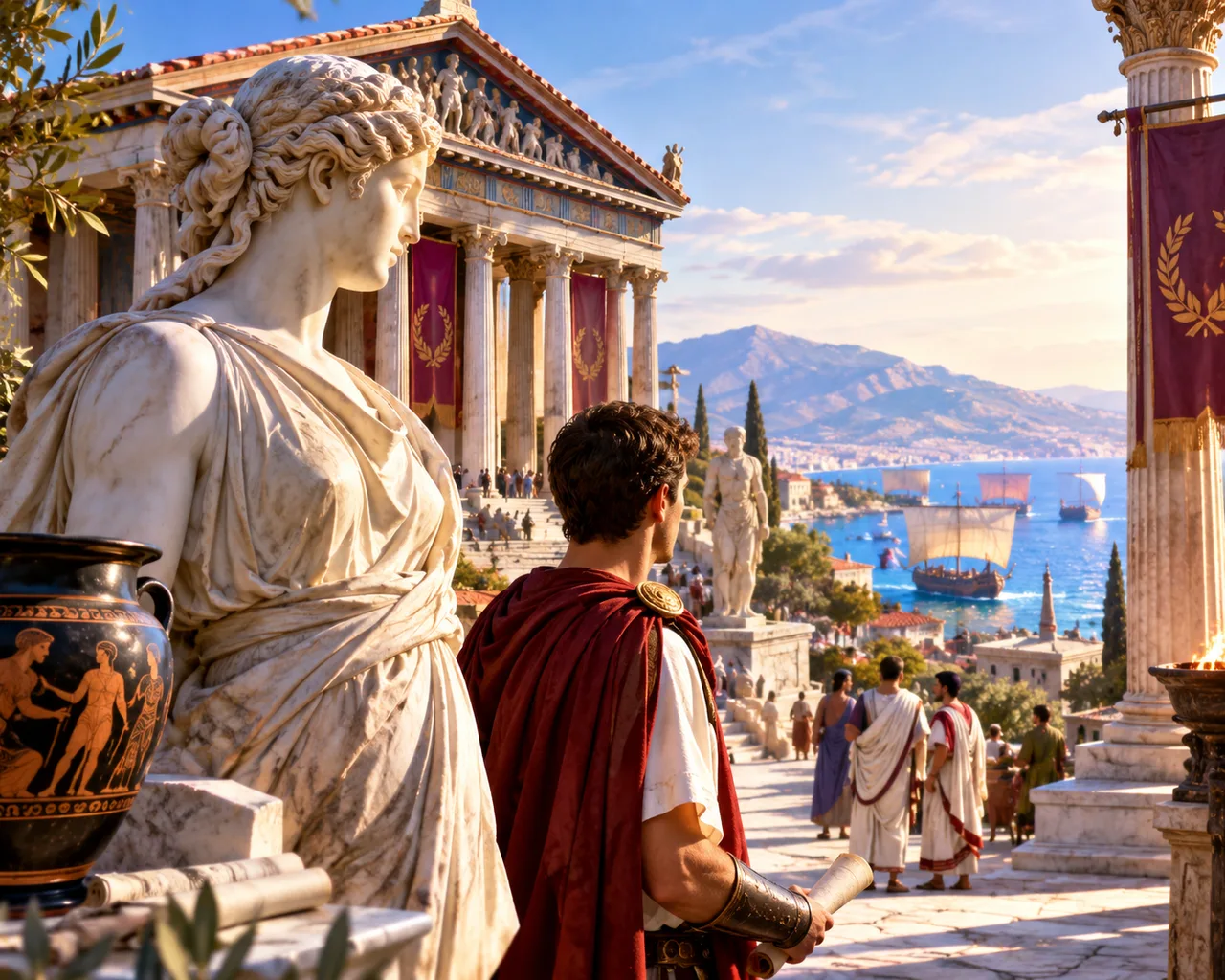 Illustration de la story « Le monde grec »